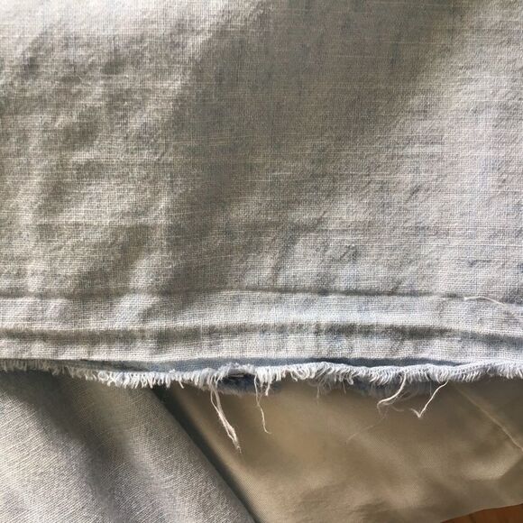 LEVIS ripped design blouse distressed denim shirt small southwestern style small - Picture 9 of 14